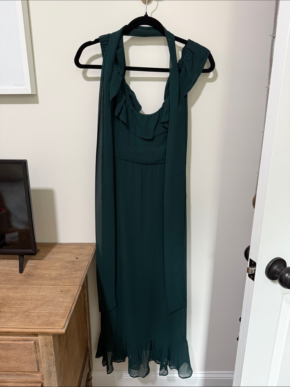 Show Me Your MuMu Deep Teal Ruffle-Hem Maxi Dress